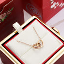 Caixa Rotativa Rosa Eterna Com Colar de Prata 925