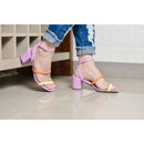 Women's Flat Sandal Buckle Block Heel Comfortable Clog Heels Round Toe Colorful Strap Trend