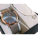 Relógio Champion Feminino Original Prata Fundo Preto Ponteiros Rosé + Brinde