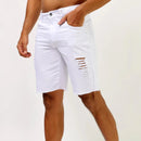 Bermuda Rasgada Branca Masculina Casual