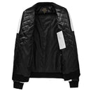 Jaqueta de Couro Masculina Gola Alta Racer