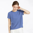 Blusa de Seda de Manga Curta