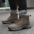 Bota de Couro de Inverno Neve Impermeável Outdoor