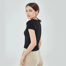 Blusa Básica com Decote Princesa Preta
