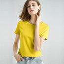 Camisa de Algodão Gola Redonda