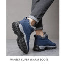 Bota de Couro Inverno Forrada Lã Windbreaker