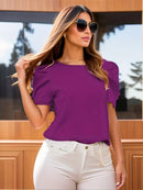 Blusa Franzida Gola Redonda
