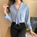 Blusa Feminina Chiffon com Laço