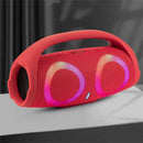 Alto-falante Bluetooth portátil à prova d'água, alta potência, luz colorida RGB, Subwoofer sem fio