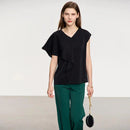 Blusa Chiffon Raglan Elegante Preta
