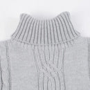 Blusa de Lã Gola Alta Inverno Warm