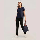Blusa de Seda de Manga Curta