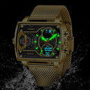FOXBOX Fashion Men's Quartz Stainless Steel Luxury Watch