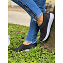 Tênis meia Feminino Confortável Sem Cadarço academia caminhada treino casual