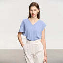 Blusa Chiffon Raglan Elegante Azul