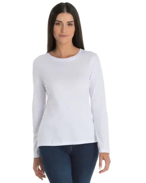Blusa de Algodão de Manga Longa Branca