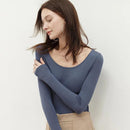 Blusa de Algodão de Manga Longa Cinza