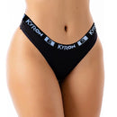 Kit 05 Calcinhas Fio Dental Cós Alto Calcinha de Algodão Lingerie Kyron