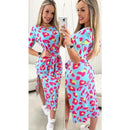 Anne Women's Midi Dress with Tie at the Waist Super Trend.