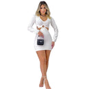 Hoop dress with long sleeves and neckline gringa modinha 2023