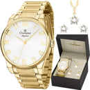 Champion Women's Elegance Gold Watch CN27652W + Necklace and Earrings Kit