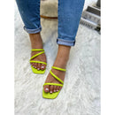 Women's Flat Slipper with Straps Launch (REF 3380)
