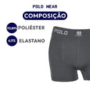 6 Unidades Cuecas Boxer Polo Wear Lisa Microfibra Masculina