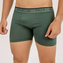 Kit Com 06 Cueca Boxer de Poliamida Lisa - Conforto e Qualidade