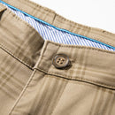 Calça Masculina Casual Xadrez Listrada