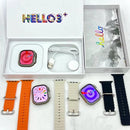 Hello Watch 3 Ultra 2023 Smart Watch Series 8 Ultra AMOLED Full Screen H11 Upgrade 49mm Music Compass GPS NFC 4GB ROM Heart Rate IWO Men Women Sport Waterproof Smartwatch 6SG6