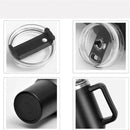 Copo Térmico Grande 1200 Ml Canudo Cinza