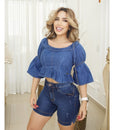 Bermuda Jeans Feminino Meia Coxa 34 ao 48 com Costura Levanta o Bumbum
