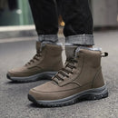 Bota de Couro de Inverno Neve Impermeável Outdoor