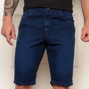 Bermuda Jeans Masculina Básica Lavagem Escura
