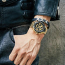 Relógio Masculino Golden Deluxe Wwoor Original