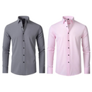 Kit 02 Camisa Social Versátil Anti-Odor Anti-Amassado - Slim Fit