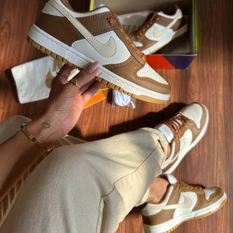 Tênis Nike Dunk Low Pro Caramelo/Bege - Clássico, Versátil e Cheio de Estilo