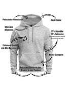 Moletom Blusa de Frio Bolso Homens Termico Grafico Oh Yes