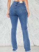 Calça Flare Jeans Premium Cintura Alta com elastano levanta bumbum Sonhare Jeans