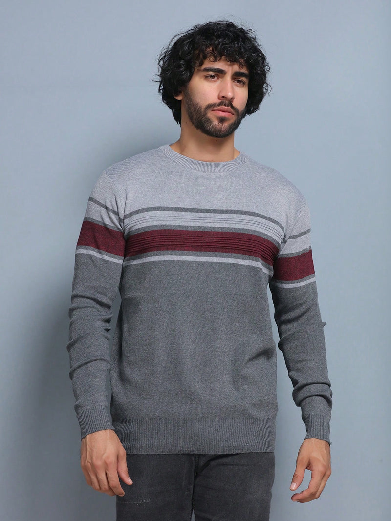 Sueter tricot masculino casaco blusa de frio gola redonda manga longa blusa de Lã 4Cores