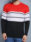 Sueter tricot masculino blusa de frio gola redonda manga longa blusa de Lã