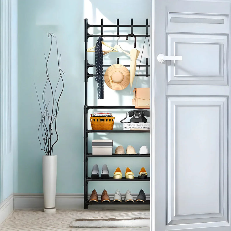 Sapateira Organizadora Com Ganchos 4 Prateleiras