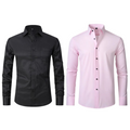 Kit 02 Camisa Social Versátil Anti-Odor Anti-Amassado - Slim Fit