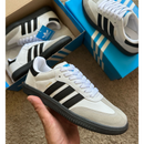 Tênis Casual Adidas Samba – Linha Premium Branco/Preto