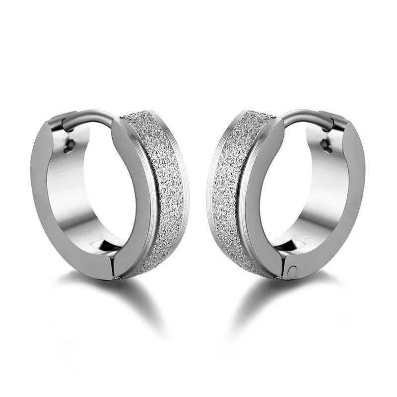 Brincos de Aço Inox Masculino e Feminino Cor Dourado Prata Preto Prateado Argola