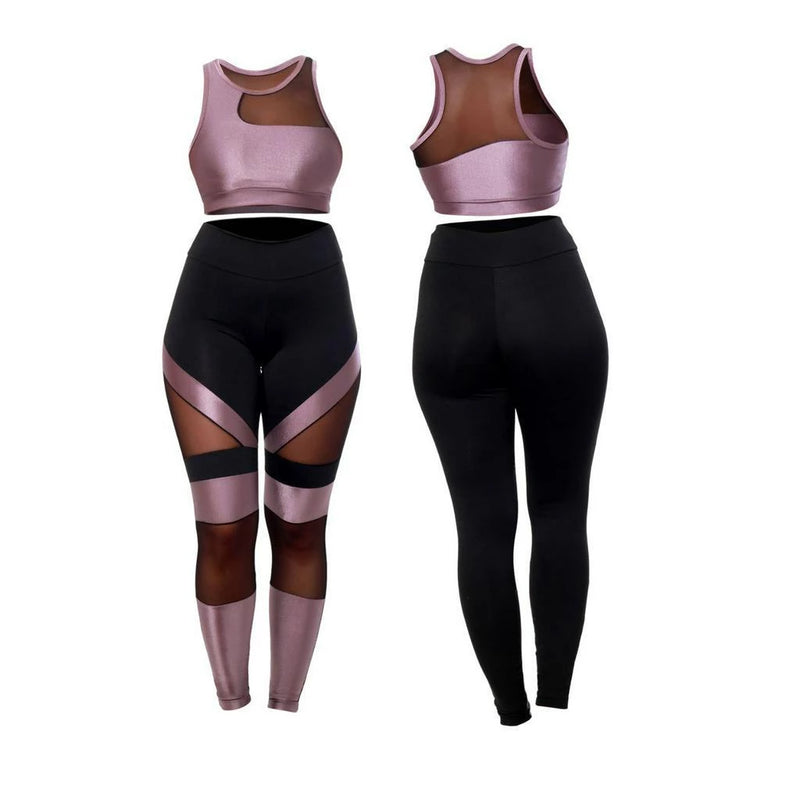 Tulle Detail Legging Set + Padded Top 10577/10657
