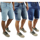 Kit 3 Men's Elastane Jeans Shorts Assorted Models Promotion With Lycra