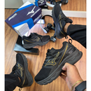 Tênis Mizuno Space 3 – Unissex Preto-Dourado