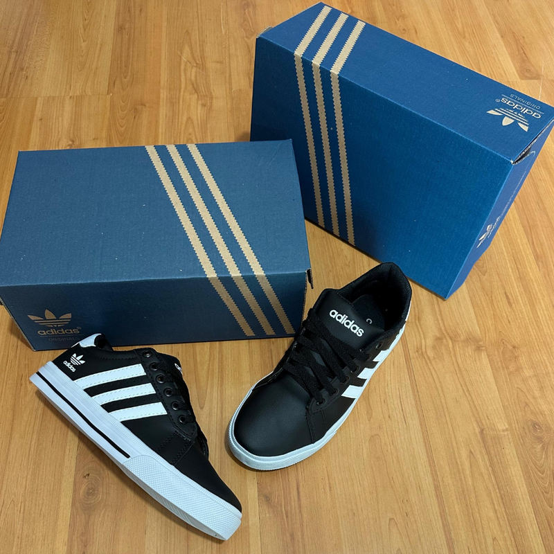 Tênis Adidas Neo – Primeira Linha – Preto/Branco