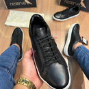 Sapatênis Masculino Reserva em Couro Preto